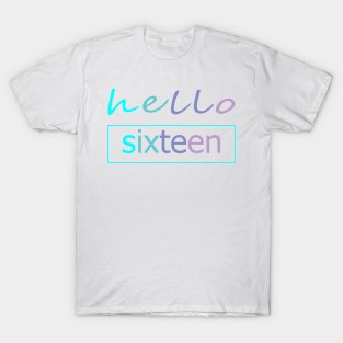 sweet 16 gift | 16th birthday gift | hello sixteen tee | sweet sixteen party T-Shirt